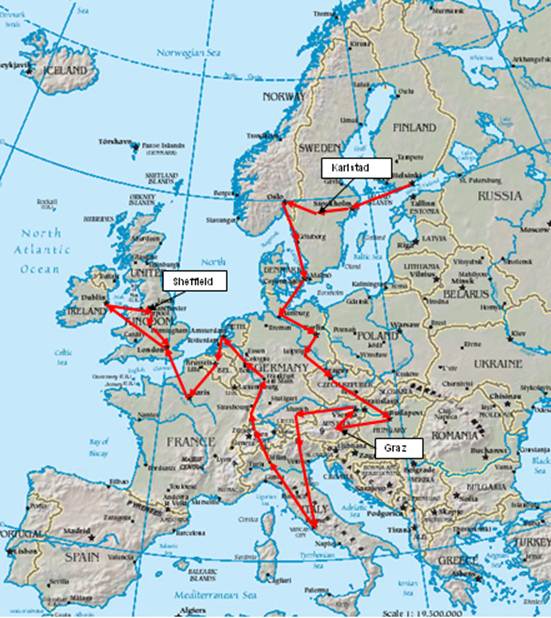 MAP - 2003 Europe Fall Tour